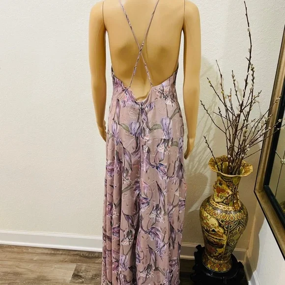 ASTR the label  floral slit front maxi dress 8 - Picture 6 of 9